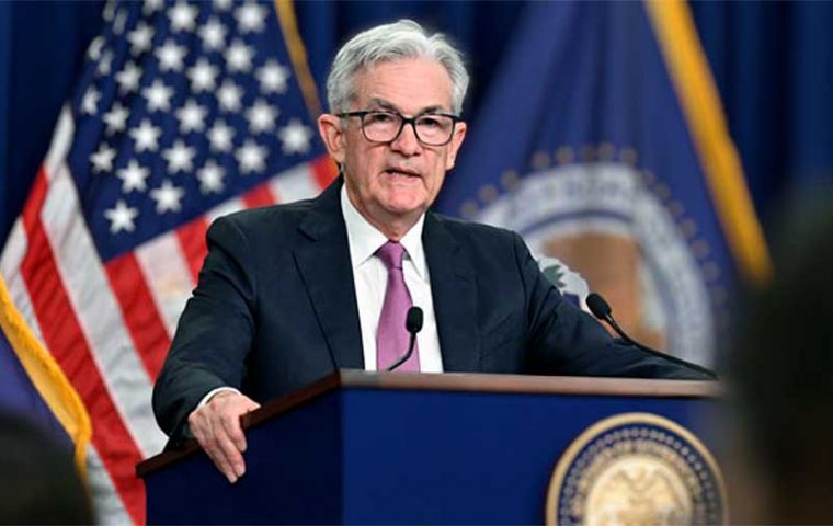 Fed chairman Powell said he thought that a rate increase was “unlikely”, while repeating that officials wanted greater confidence that inflation was easing