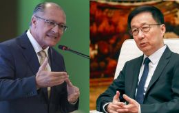 Han (R) and Alckmin co-chaired the COSBAN meeting in Beijing