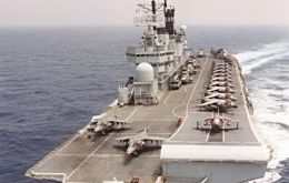 Royals Navy's Invincible Class aircraft carrier HMS Illustrious